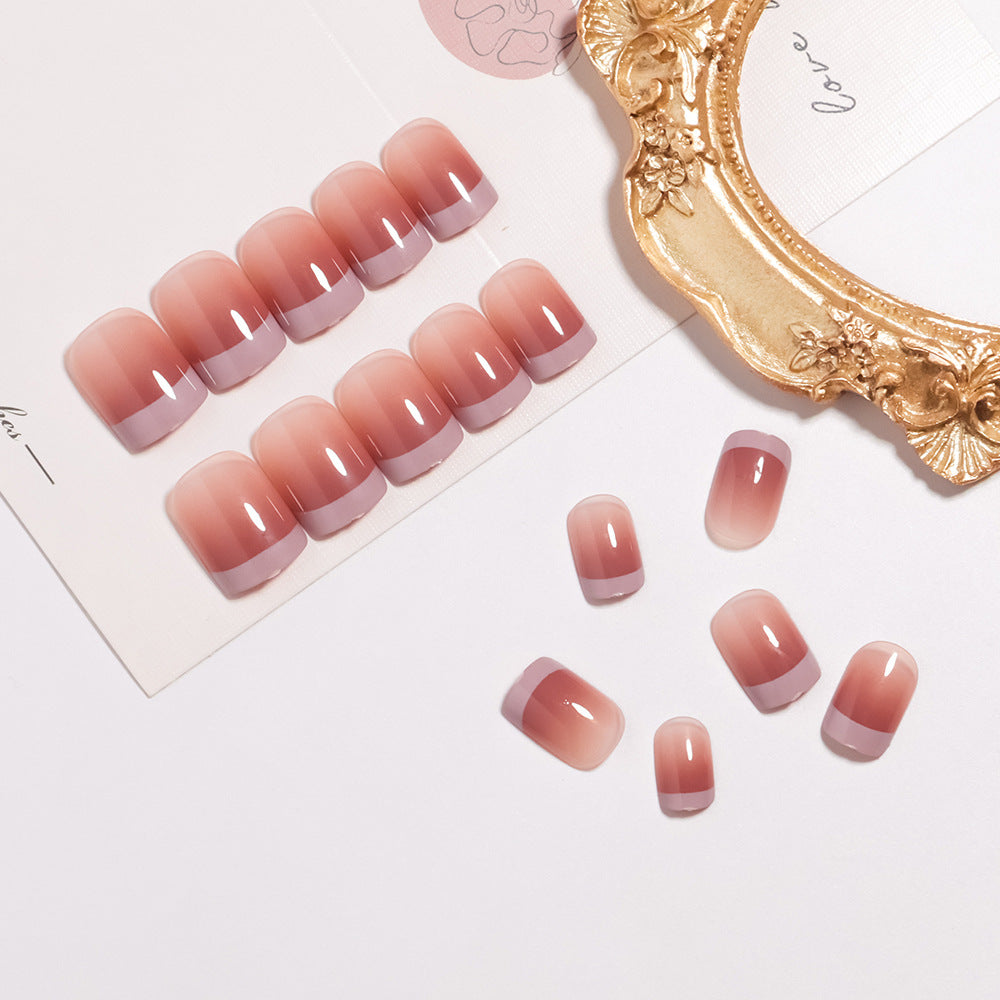Elegantes Ombre-Nagelkunst-Press-On-Set Brehn