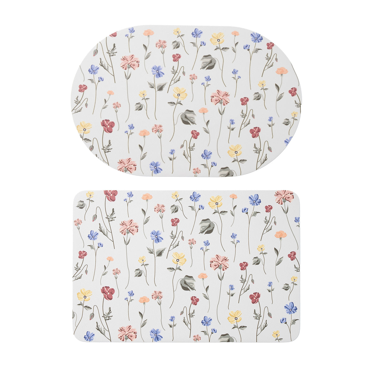 Badezimmer‑Matten‑Set Brehn mit rutschfester Softback‑Unterseite und feiner Spitzenmuster‑Optik