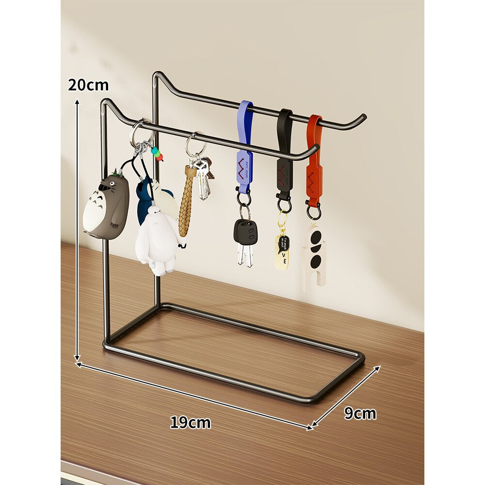 Slim Desktop Schlüsselanhänger & Zubehör Hängeständer mit minimalem Metallrahmen