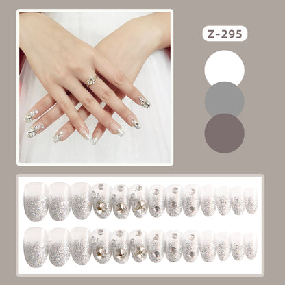 Glitzerndes kunsthandwerkliches Press-On-Nagelset Brehn