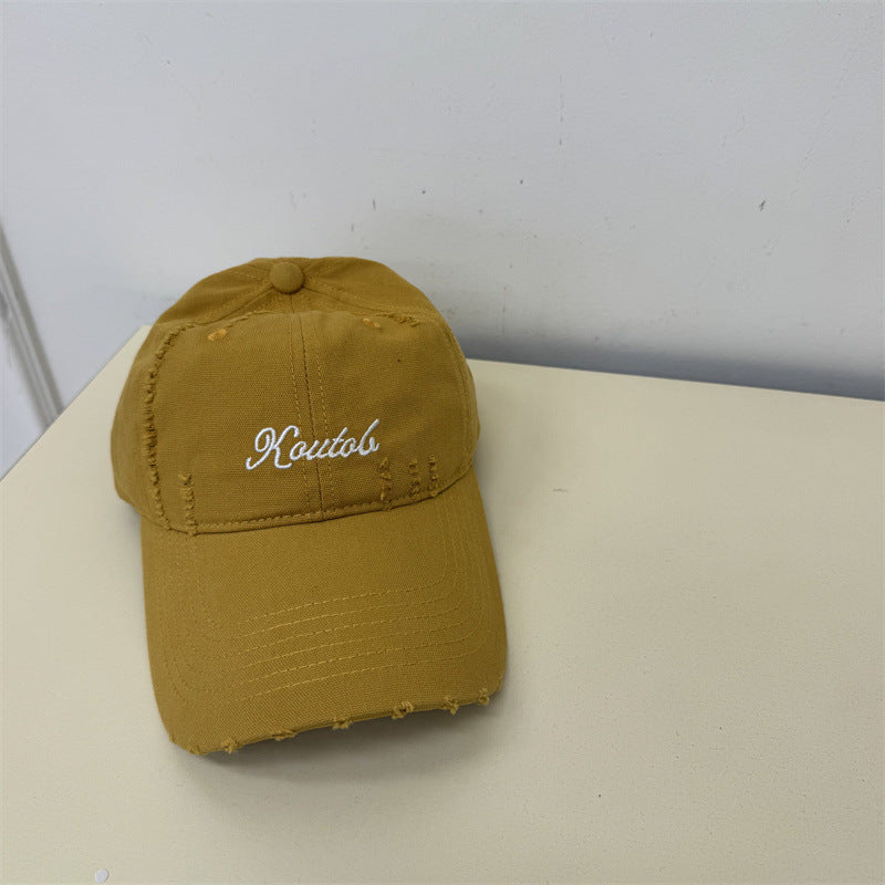 Herren Distressed Baumwoll-Baseballcap Brehn 1783921814