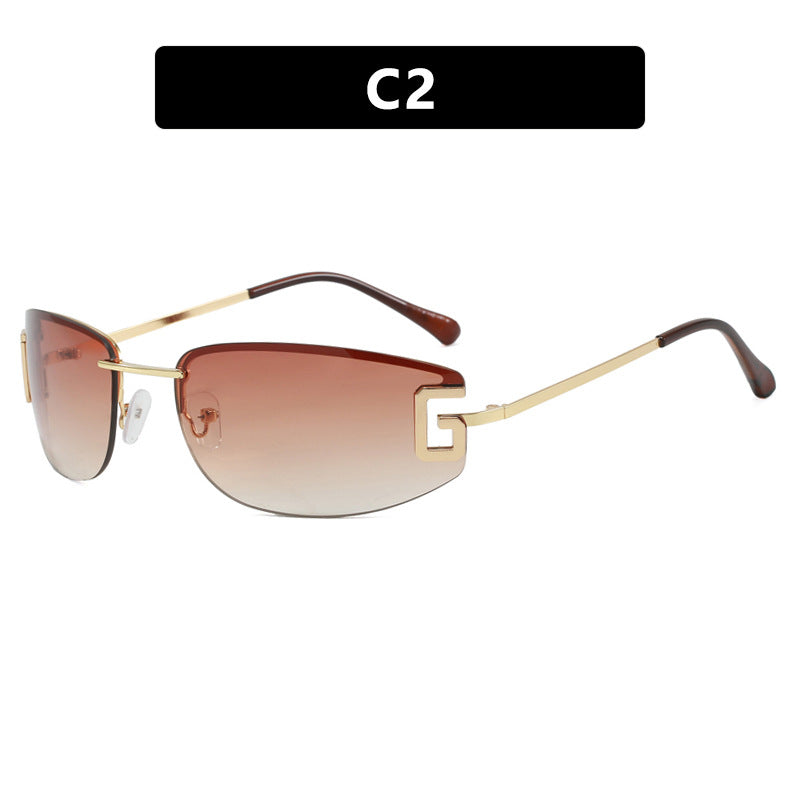 Damen futuristische Sonnenbrille mit sportlichem Design und UV-Schutz Brehn