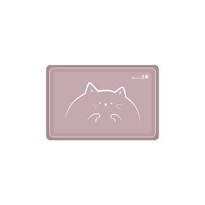 Niedlicher katzenmotivierter Badezimmermatte
