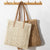 Damen Stylische Tragetasche aus geflochtenem Naturmaterial Brehn