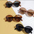 Damen runde modische Sonnenbrille mit auffälligem Leopardenmuster Brehn
