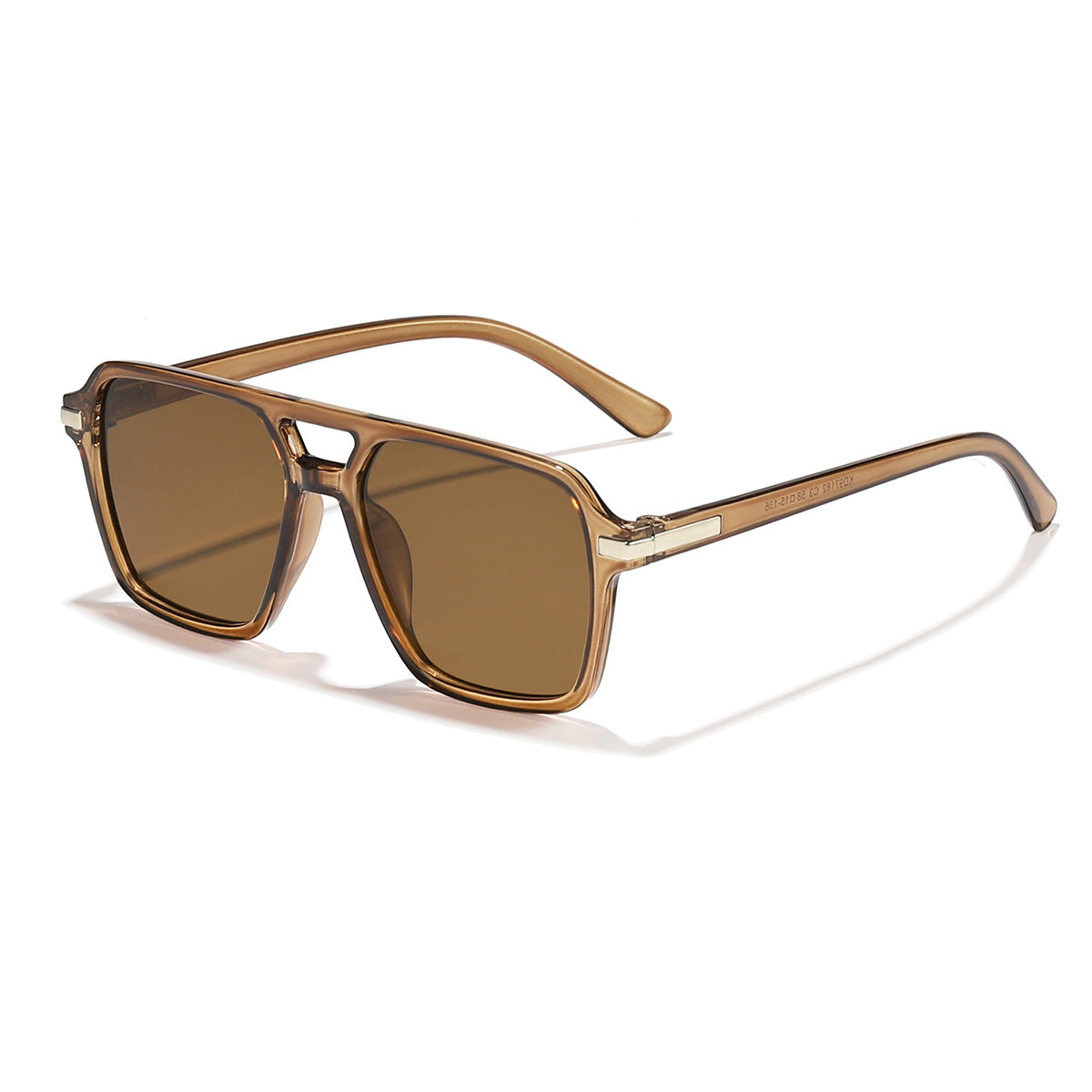 Damen quadratische Sonnenbrille mit elegantem transparentem Rahmen Brehn