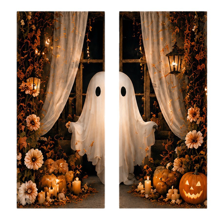 Geister-Themen Halloween Fenster Vorhänge