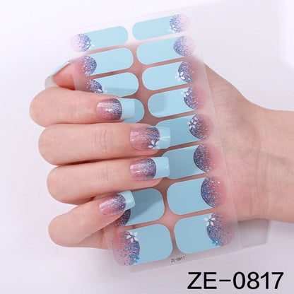 Elegante Glitter Akzent Nagel Wraps