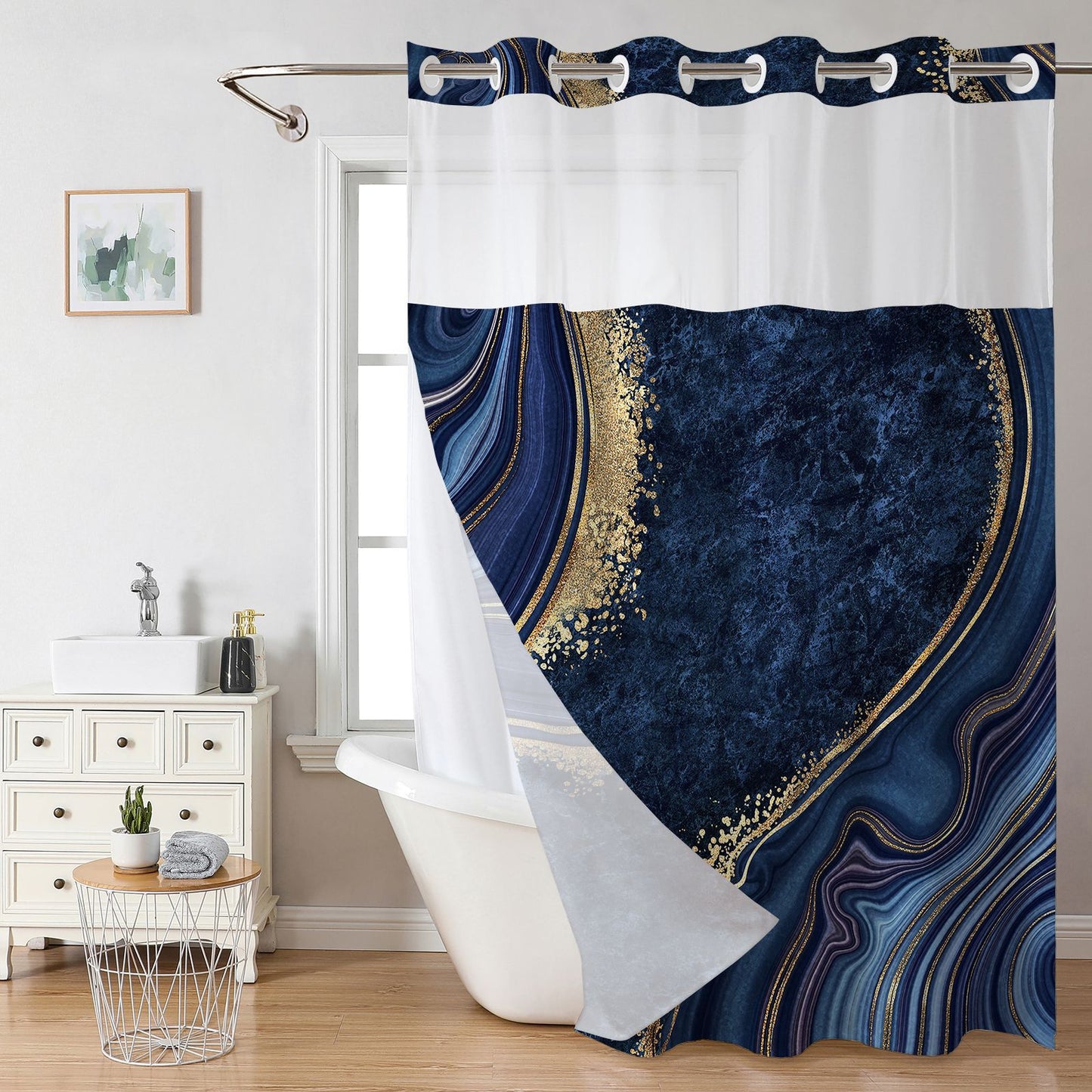 Elegante Marmor Design Duschvorhang Brehn