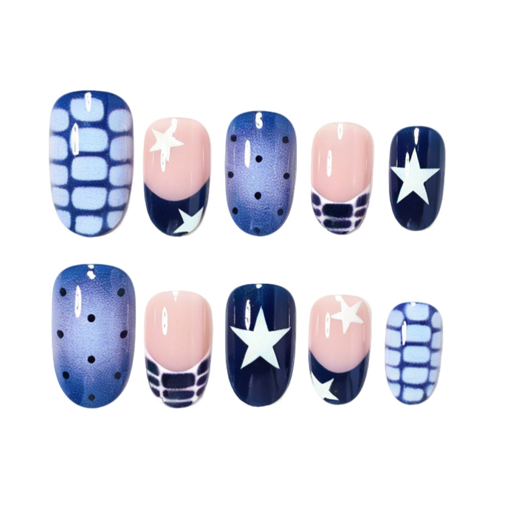 Künstlerisches vom Ozean inspiriertes Press-On Nagelset Brehn
