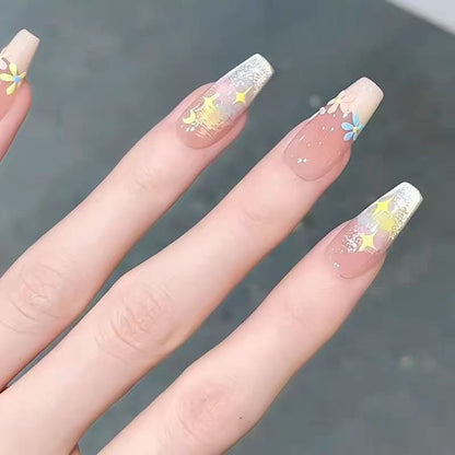 Premium Floral Press-On Nail Set Brehn