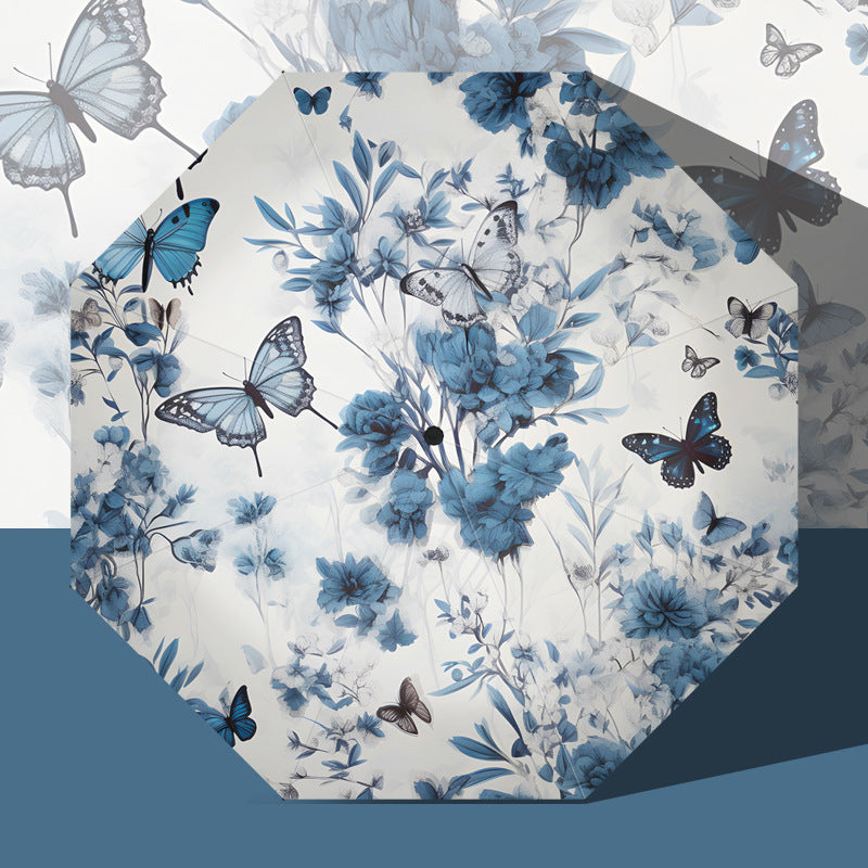 Damen eleganter Regenschirm mit floralen Design Brehn