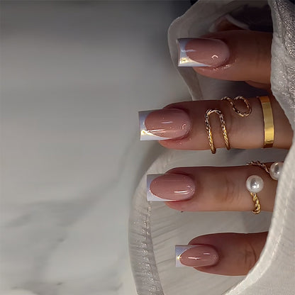 Elegante Stiletto Press-On Nagelkunst mit Strass-Akzenten Brehn