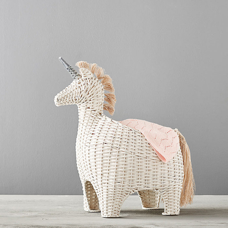 Verspielter Dekorationskorb im Einhorn-Design Brehn