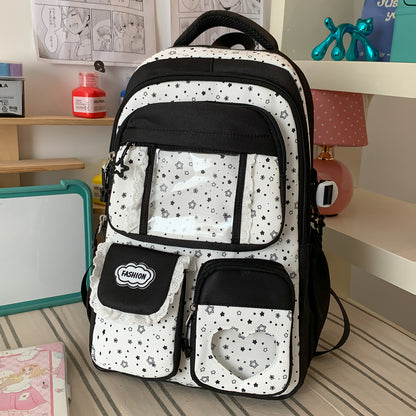 Stylische Sternen-Print Freizeit-Rucksack Brehn