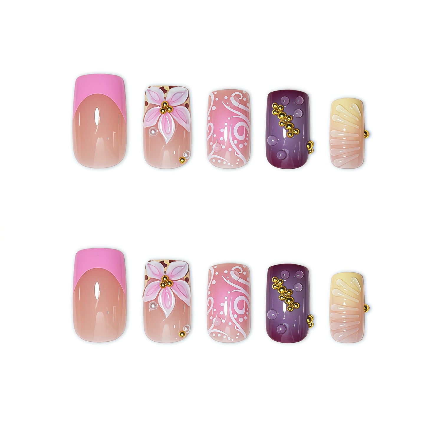 Künstlerische dekorative Press-On Nagelkunst Brehn