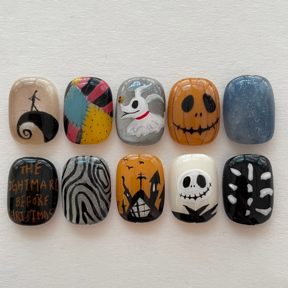 Themen Press-On Nagel Set mit Halloween-Motiven Brehn