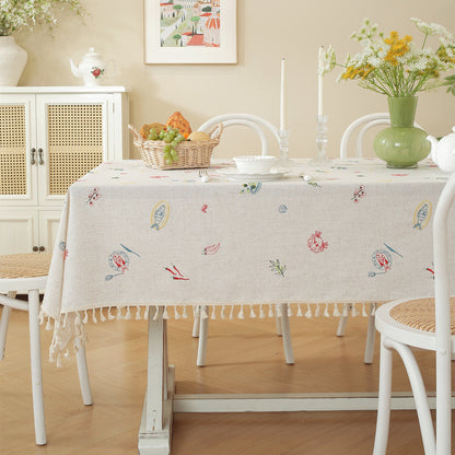 Bestickte Obstdesign Tischdecke