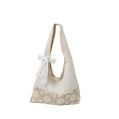 Handgefertigte Blumenspitze Tote Bag