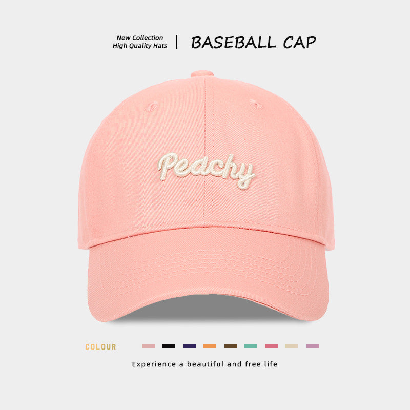 Stylische Pfirsich bestickte Baseballmütze