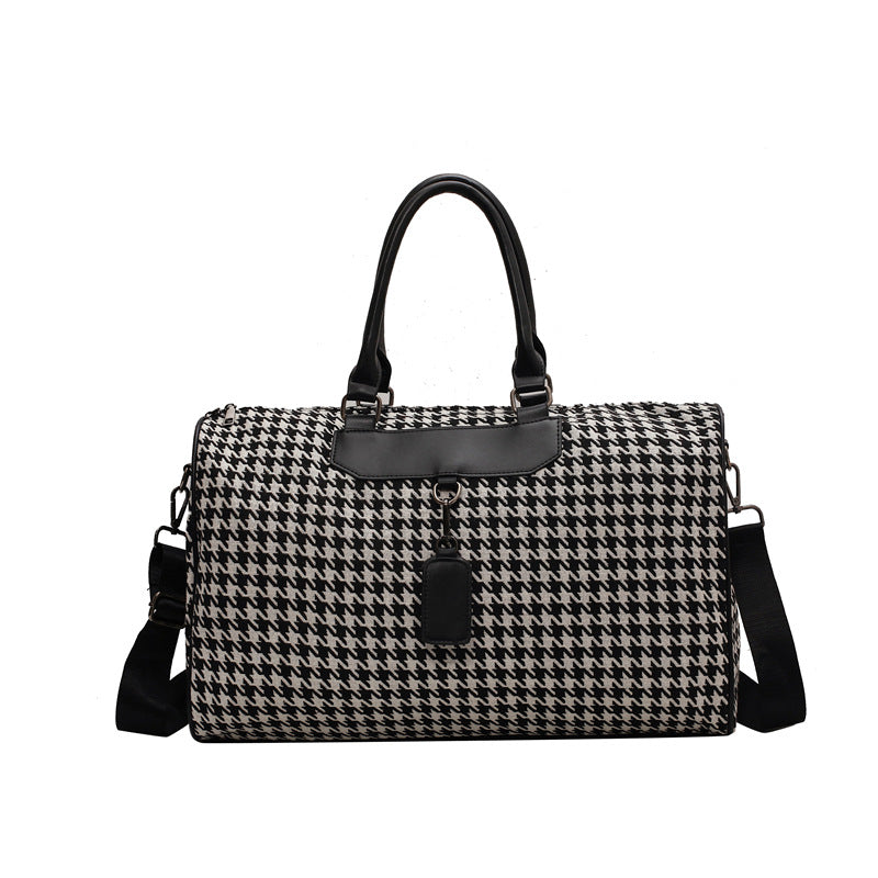 Stylische Hahnentritt-Muster Reise-Duffle Bag Brehn