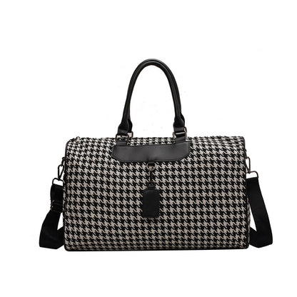 Stylische Hahnentritt-Muster Reise-Duffle Bag Brehn