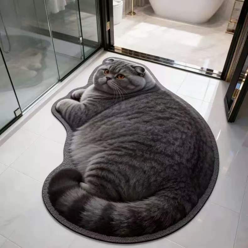 Plüsch Katzenförmige Badmatte