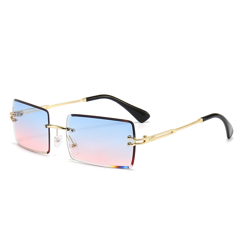 Damen modische rechteckige Sonnenbrille mit Gradient-Gläsern Brehn