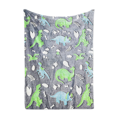 Damen Kinderfreundliche Kuscheldecke mit Dinosaurier-Motiv Brehn