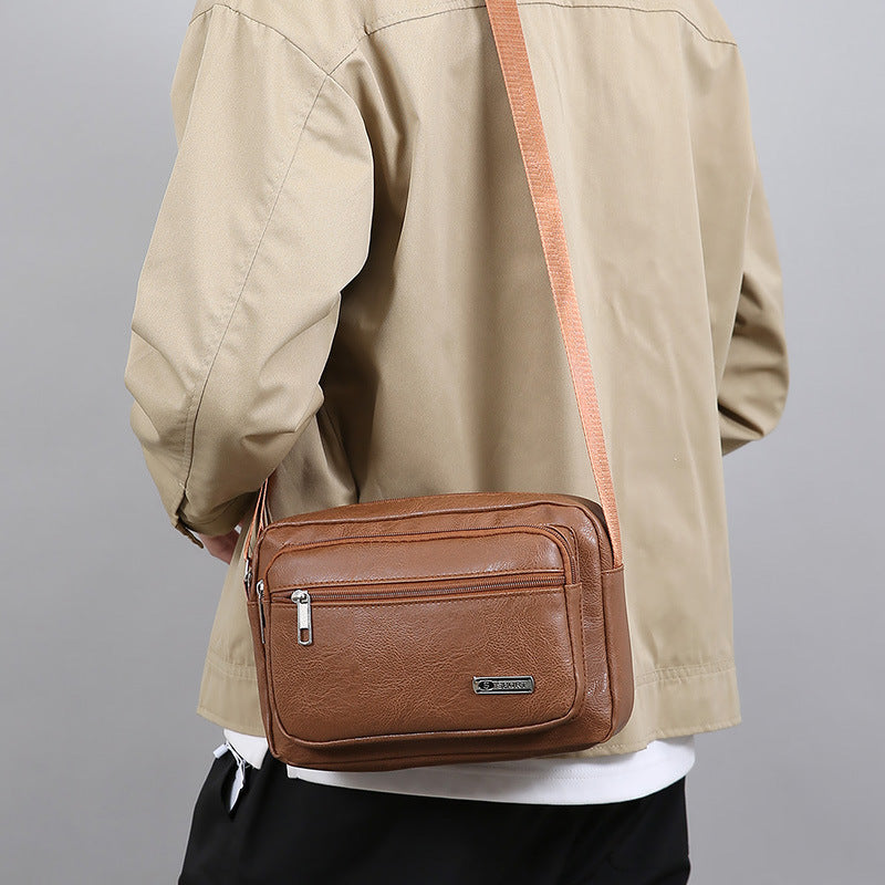 Premium Leder Messenger Bag Brehn