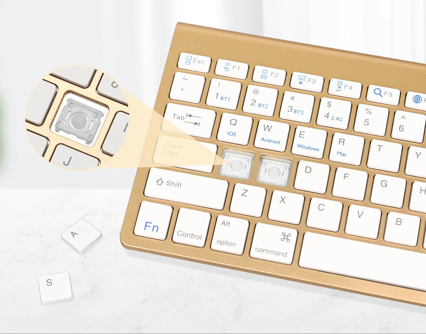 Wireless Compact Keyboard and Mouse Set Brehn