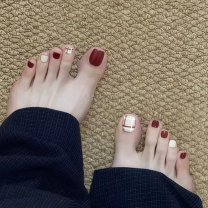 Elegante dekorative Fußnagelkunst Brehn