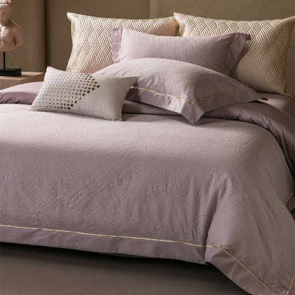 Luxuriöses gestepptes Paisley Jacquard Bettbezug Set