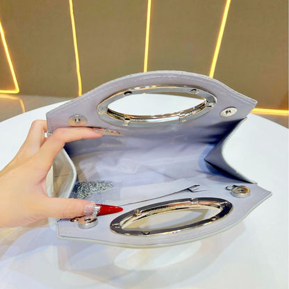 Strukturierte Handtasche Clutch