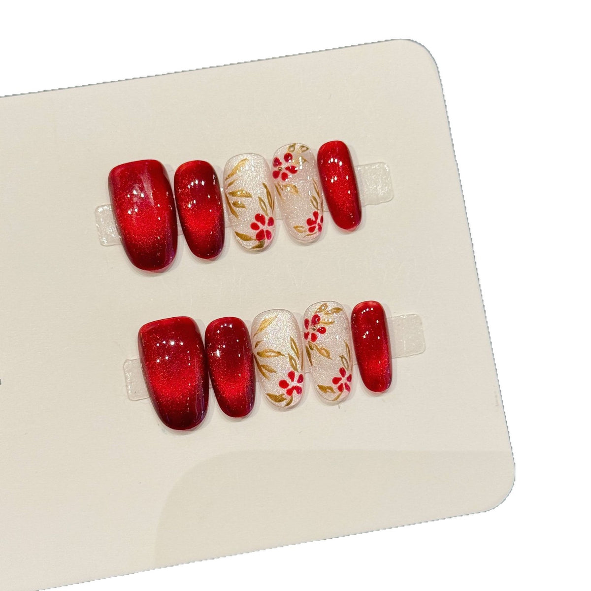 Künstlerisches Blumen Press-On Nagel Set  1791773601