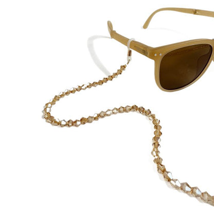 Perlenbrille Kette mit klaren Spitzen Brehn