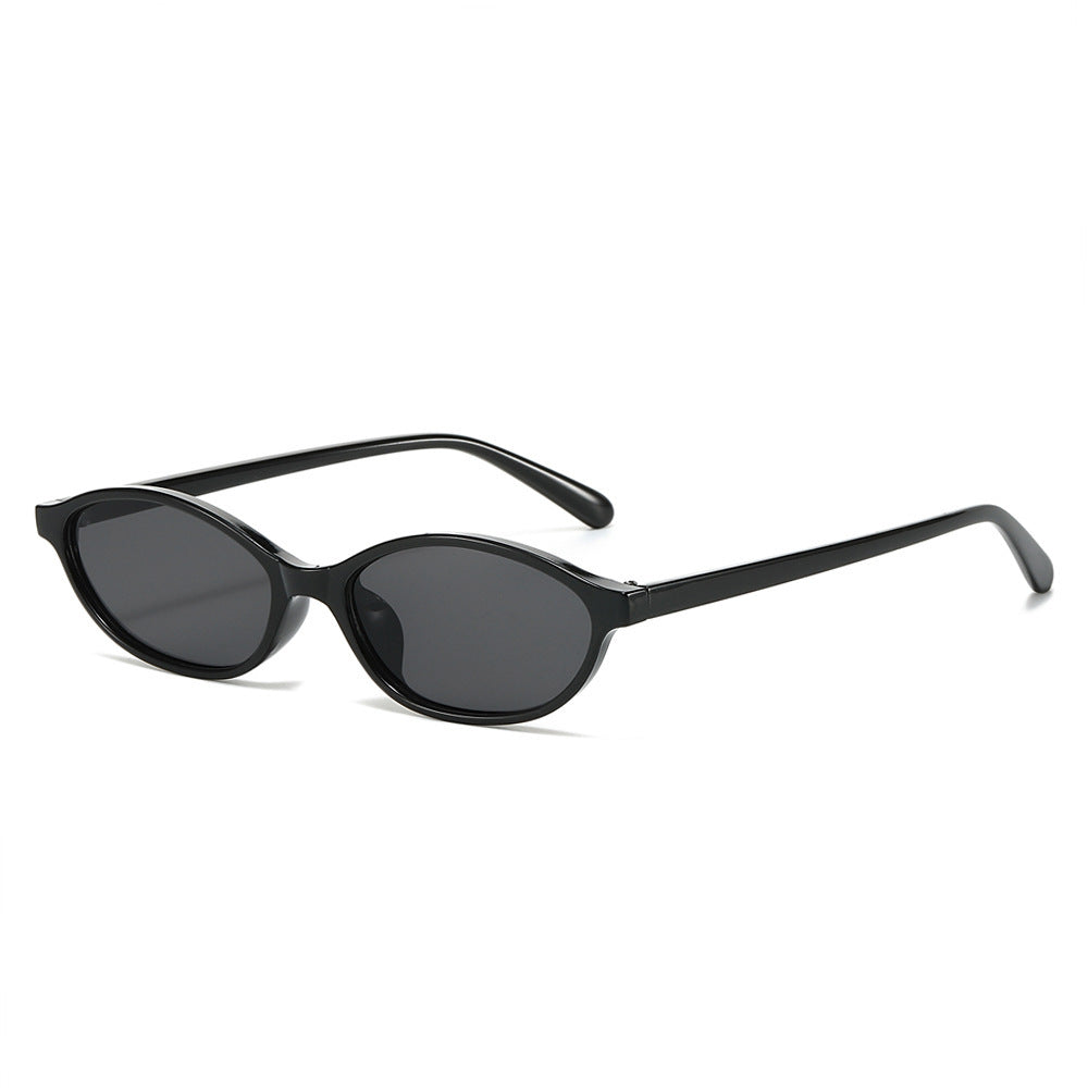 Retro-inspirierte schlanke ovale Sonnenbrille Brehn