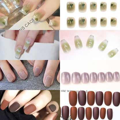 Elegantes Glänzendes Press-On Nagelset Brehn