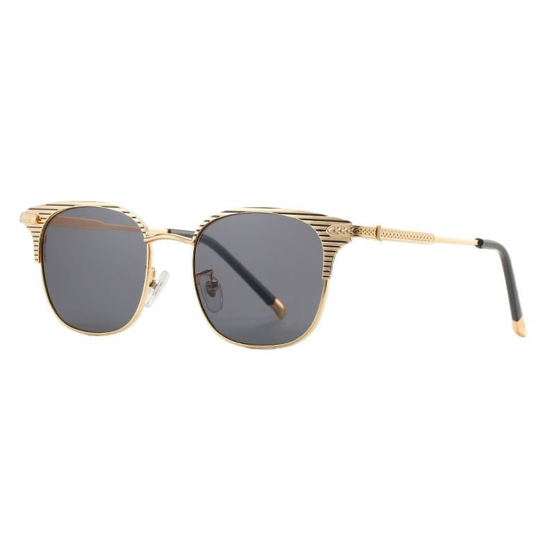 Damen Designer-Sonnenbrille mit luxuriösem Rahmen und verspiegelten Gläsern Brehn