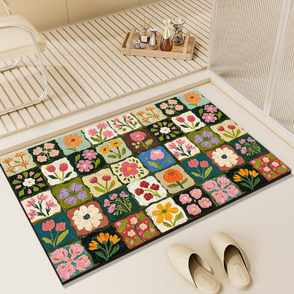 Blumenmuster Eingangsmatte