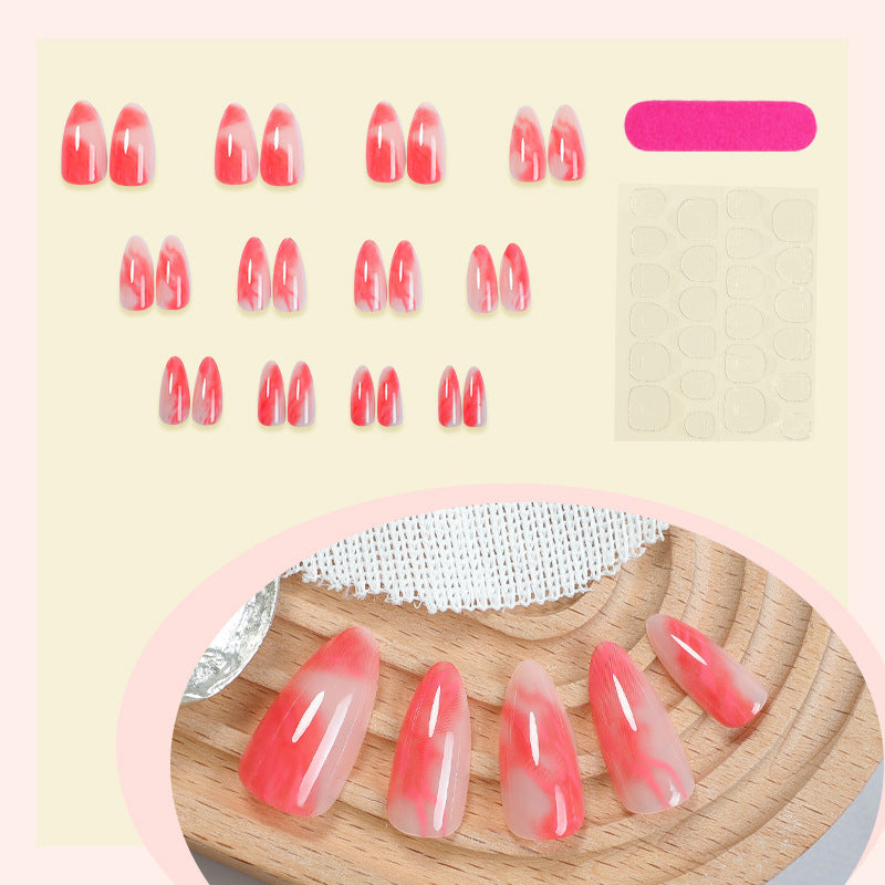 Kunstnagelset mit marmoriertem Design Brehn