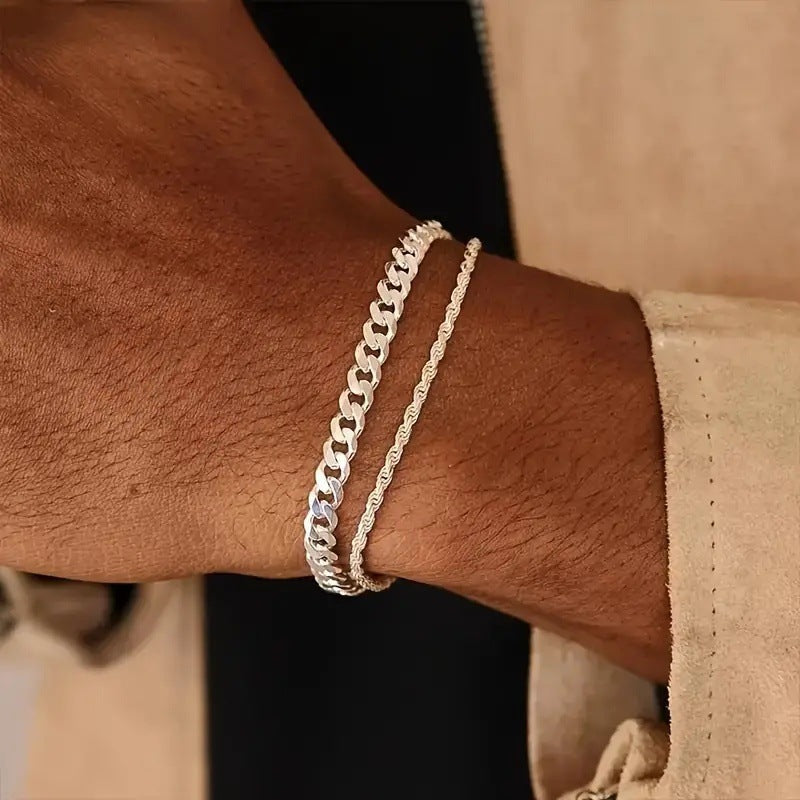 Schichtet Goldkette Armband Set Brehn