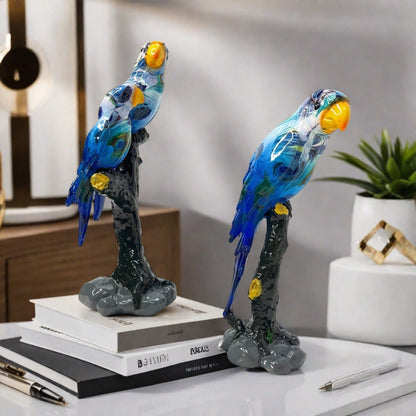 Kunstvolle Papageien Skulptur Brehn