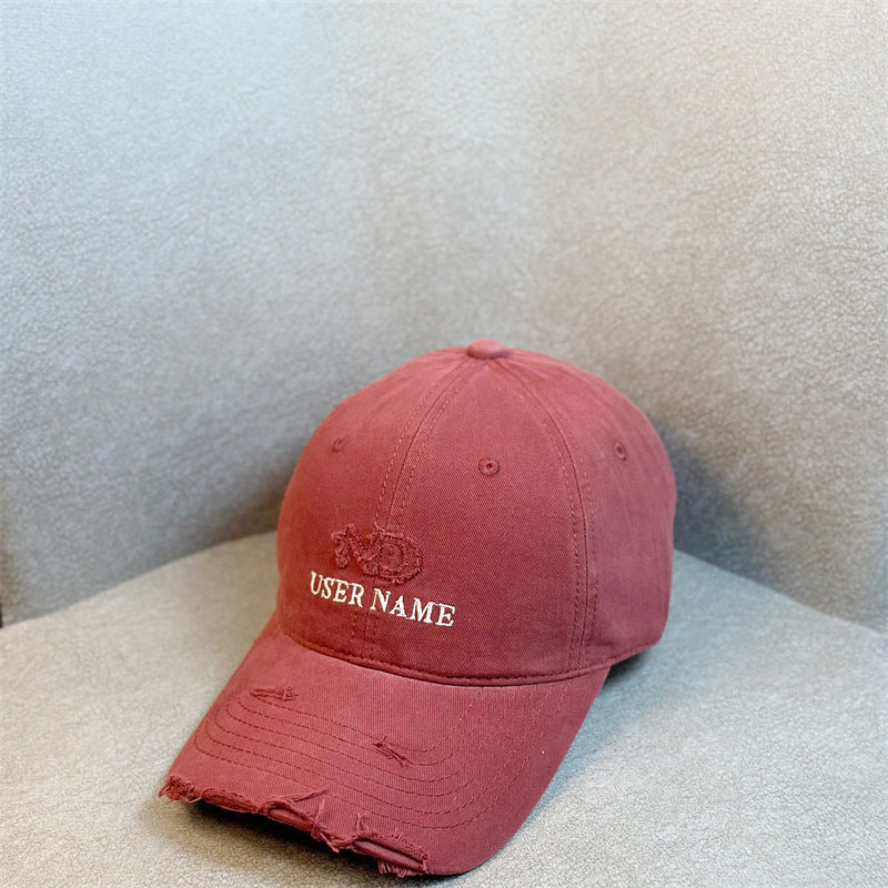 Damen Distressed Casual Verstellbare Baseball Cap Brehn