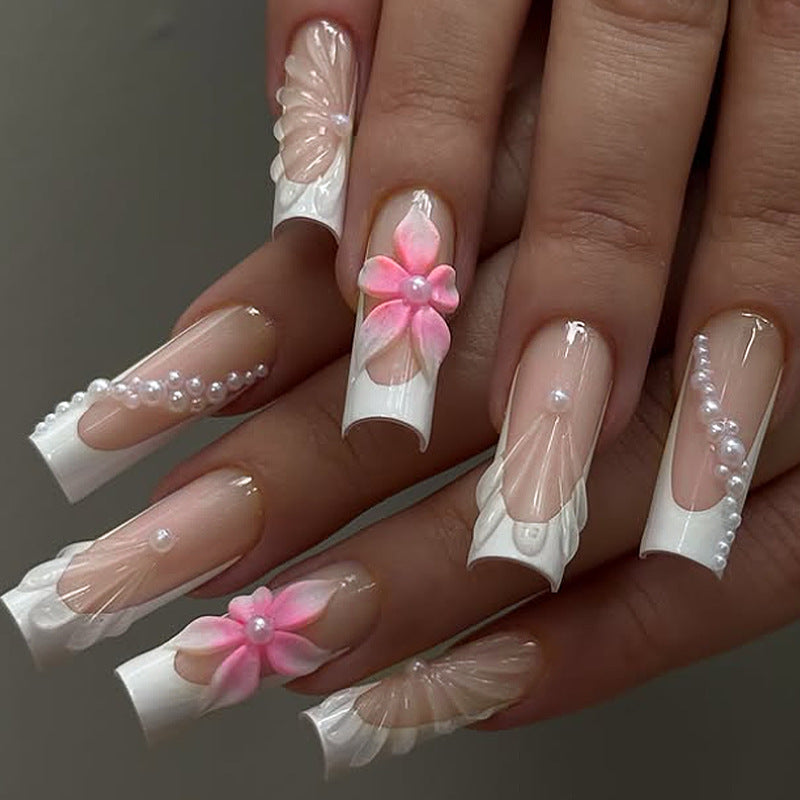 Blumengeschmücktes Press-On Nagelset Brehn 1788495815