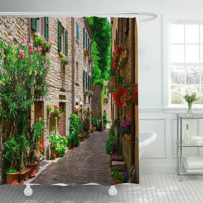 Floral Lane-inspirierte Duschvorhang Brehn