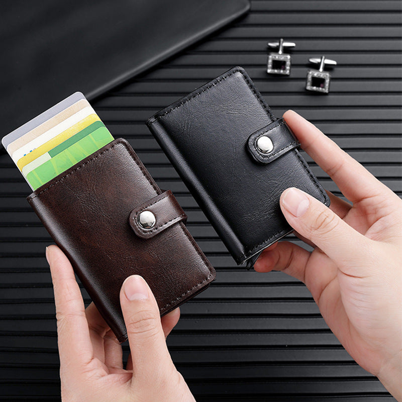 Minimalistische Leder RFID-blockierende Geldbörse