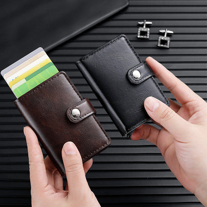 Minimalistische Leder RFID-blockierende Geldbörse