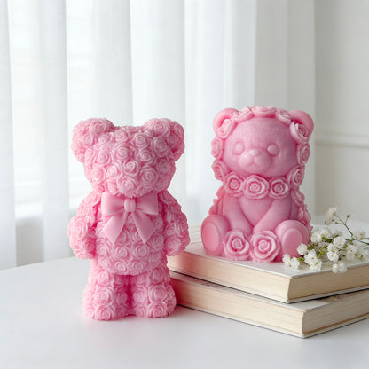 Teddybärförmige Dekorationskerze