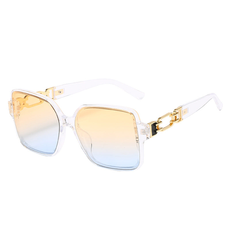 Damen stilvolle quadratische Sonnenbrille mit luxuriösem Schanierdesign Brehn